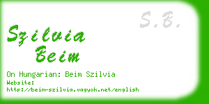 szilvia beim business card